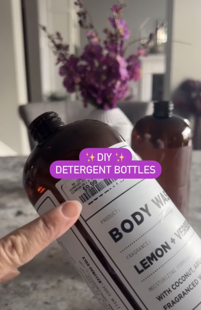 close up image of $10 large body wash bottle 