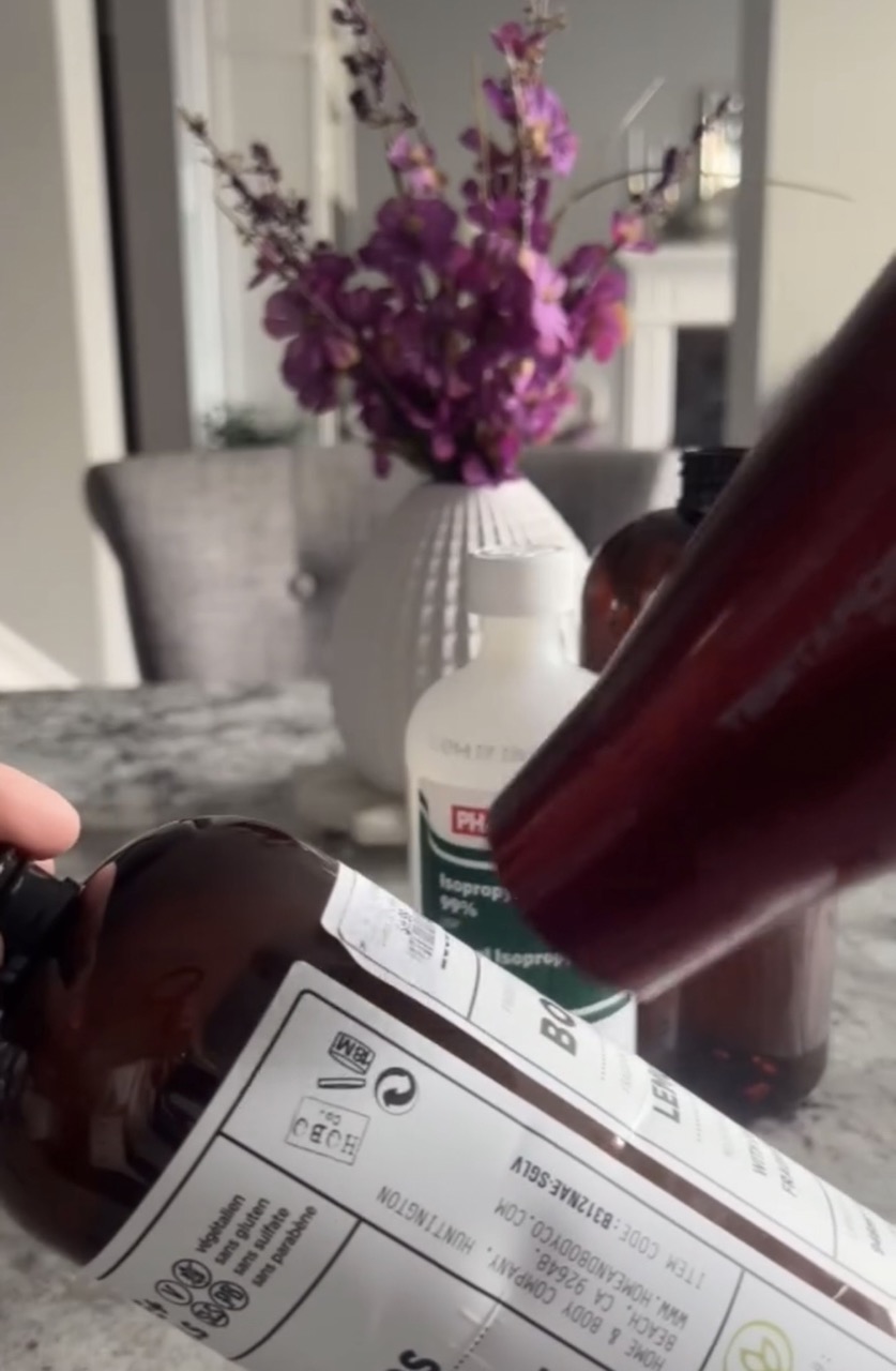 image showing blow dryer heating up bottle label