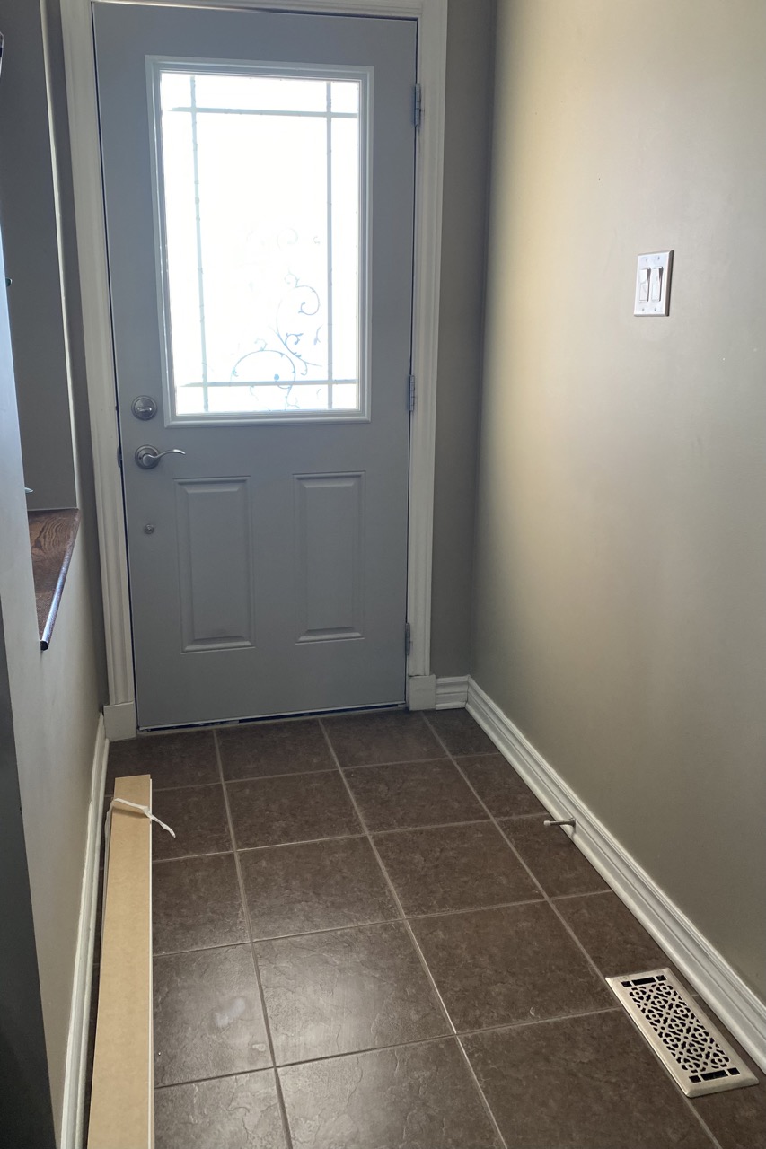 image of old brown tile floor