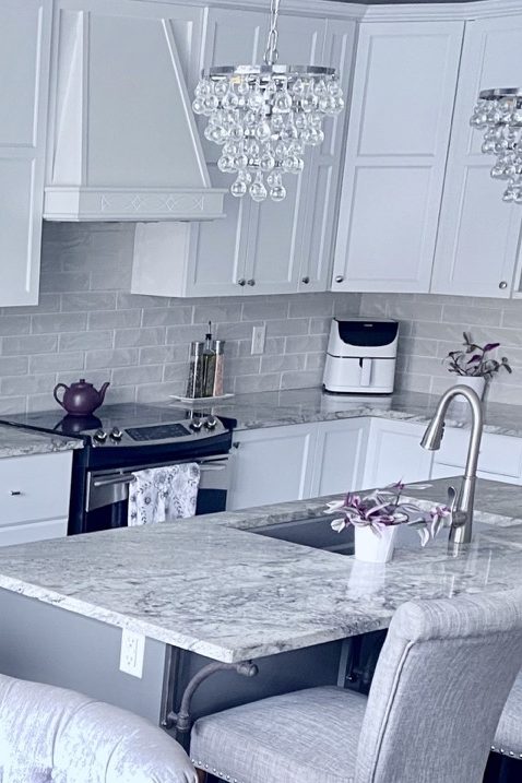 image of cupboards painted white