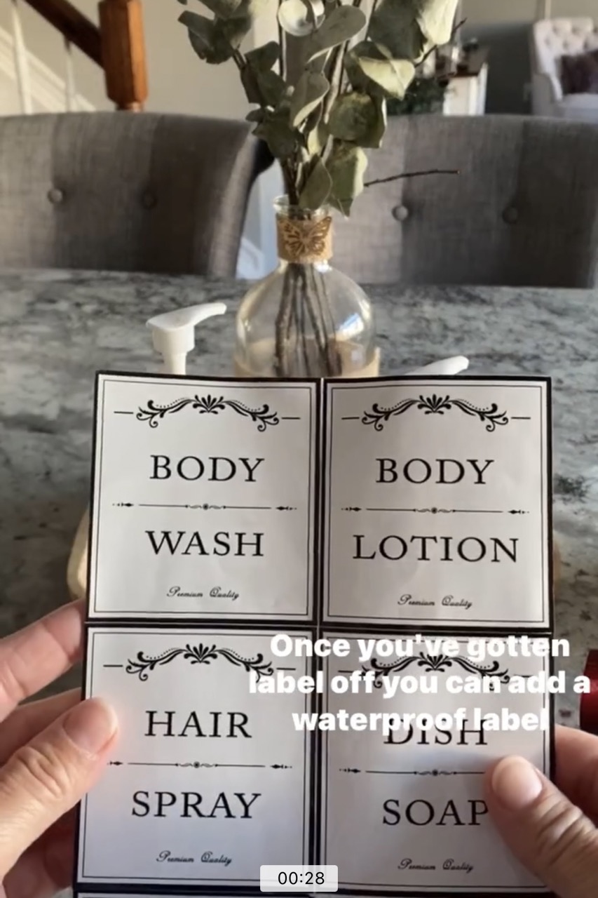 closeup image of new black and white labels