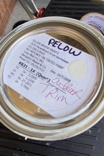 image of benjamin moore gray mist  trim paint