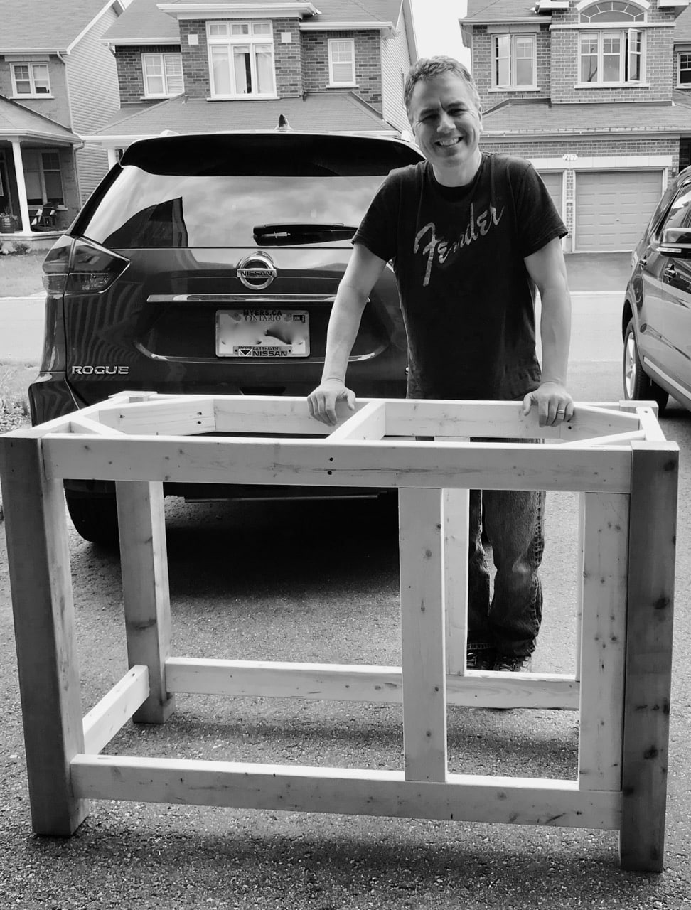 image of base construction of outdoor kitchen build