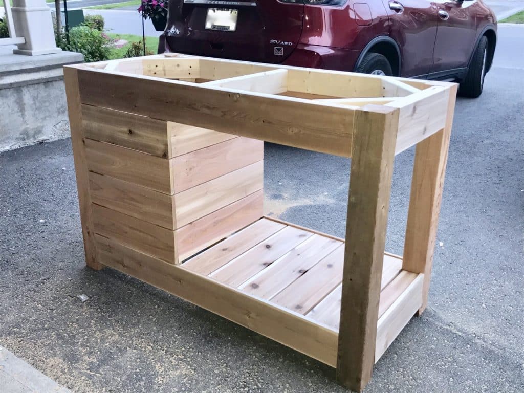image of front of diy outdoor kitchen