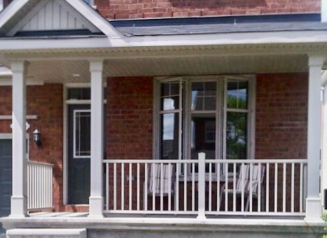 image of front porch before railing removal